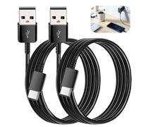 Lot de 2 câbles de charge USB A vers USB C de 1,5 m, cordon de charge rapide 3 A, USB A vers USB C, 1,5 m de long, pour Samsung Galaxy S24 S23 S22 S21 S20 S10 S9 A53 A54 iPhone 17/16/15 Plus/Pro/Pro