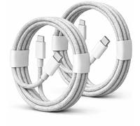 Lot de 2 câbles de charge USB C 60 W Type C pour Samsung Galaxy Z Flip7 FE Z Flip 7 Flip6 Fold6 Flip5 Fold5 Flip4 Fold4 Flip3 Fold3 Câble de charge USB C 60 W Type C Câble de charge rapide (1 m + 1 m)