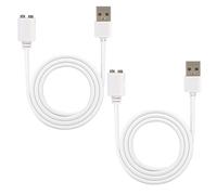 Lot de 2 Câbles De Charge USB DC Magnétiques 5mm et 7mm, Câble De Remplacement Blanc, Connexion Sécurisée Anti-Erreur Avec Cuivre Pur, Compatible Powerbank PC Ordinateur Portable Chargeur Voiture