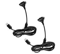 Lot de 2 câbles de charge USB de 1,8 m pour manette sans fil Xbox 360, compatible avec les manettes de jeu sans fil Microsoft Xbox 360/Xbox 360 Slim