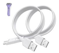 Lot de 2 câbles de charge USB pour rasoir électrique Remington modèle WDF5030A, WDF4816NA, WDF4821US, WDF4825 uniquement - Cordon de chargeur de rechange pour rasoir électrique et tondeuse électrique