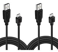 Lot de 2 câbles de chargement pour manette PS4 - 3 m - Câble de chargement et de synchronisation de données pour manette Sony Playstation 4/PS4 Pro/PS4 Slim/PS4 Slim/PS4