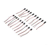 Lot de 2 câbles de connecteur SM 2 broches 2P mâles et femelles pour bandes lumineuses LED, lampes clignotantes et lampes à rideaux avec isolation en PVC 24 AWG Longueur du câble 10 cm (10 mâles + 10