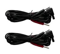 Lot de 2 câbles de connexion pour électrodes TENS et EMS, pour connecteur de 2 mm, longueur 130 cm