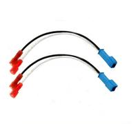 Lot de 2 câbles de haut-parleur à 2 broches - Adaptateur de câble de câblage et installation de jeu - Matériau ABS - Pour mise à niveau du système audio de voiture
