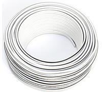 Lot de 2 câbles de haut-parleur Blanc 1,50 mm² 25 m