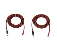 Lot de 2 câbles de haut-parleur, fil nu vers fiche, adaptateur de connecteur de remplacement pour audio ouvert