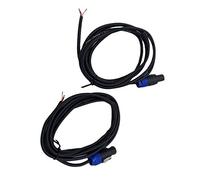 Lot de 2 câbles de haut-parleur Roar Speakon vers câble nu, 6 m