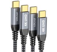 Lot de 2 câbles de moniteur USB C vers USB C (1.8 m) LDLrui Type C 3.1 Gen2 prend en charge la résolution 4K60 Hz, le chargement 100 W, et la synchronisation de données 10 Gbit/s, Galaxy S20, etc