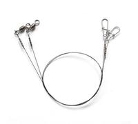 Lot de 2 câbles de pêche avec mousqueton pivotant DuoLock pour poissons prédateurs, goupille en acier inoxydable, design anti-enroulement à faible friction, traction jusqu'à 18 kg (35 cm, 18 kg)