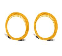 Lot de 2 cables de raccordement a fibre optique monomode FC/UPC vers FC/UPC, 5 m, jaunes