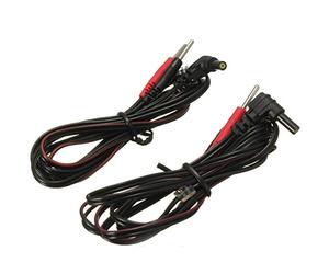 Lot de 2 câbles de rechange pour stimulateur Besmed Tesmed Be 660 Trio 6.5 Ems Tens 2 broches 2 mm