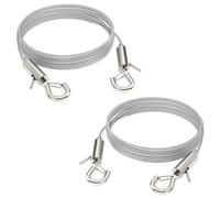 Lot de 2 câbles de suspension réglables en acier inoxydable de 1 m, supporte jusqu'à 29,9 kg - Parfait pour accrocher des miroirs, des images, des cadres, des œuvres d'art, des lampes, des paniers,