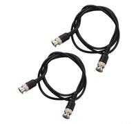 Lot de 2 câbles de test BNC mâle vers mâle de 1 m Q9 pour oscilloscope, CCTV et caméras de sécurité vidéo, sonde coaxiale 50 Ohm avec gaine en PVC