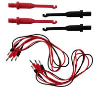 Lot de 2 câbles de voiture avec fiche banane de 4 mm, sondes de perçage isolées et pinces de fil pour multimètre professionnel Outil de diagnostic