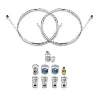 Lot de 2 câbles d'embrayage moto, kit de réparation de câble d'accélérateur de frein d'embrayage universel avec tétons,2 mètres avec Serre-Câble
