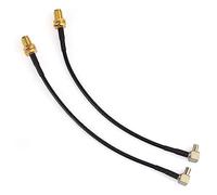 Lot de 2 câbles d'extension SMA femelle vers prise mâle TS9 à angle droit RG174 à faible perte coaxial flexible léger compatible avec routeur Wi-Fi 5G LTE Hotspots mobiles 2G 3G GSM sans fil