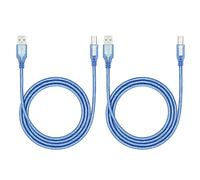 Lot de 2 câbles d'imprimante USB 2.0 3FT, haute vitesse USB 2.0 A mâle vers fiche B mâle USB pour imprimante/photocopieur/scanner, pour HP, Epson, Canon, Dell, Brother, Samsung, DAC, etc