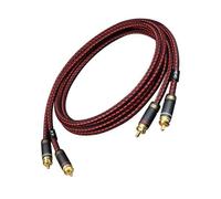 Lot de 2 câbles d'interconnexion professionnels 2RCA pour réduction des appareils audio