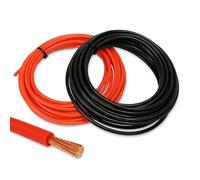 Lot de 2 câbles flexibles en PVC rouge et noir pour câblage automobile 12 V 24 V Batterie 39/50/70 A 3 mm 6 mm 10 mm (6 mm rouge + noir, 2 mètres)