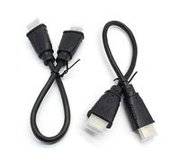 Lot de 2 câbles HDMI 4K ultra haut débit, cavalier HDMI 0,25 m, OD 5,0 mm