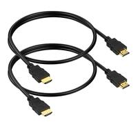 Lot de 2 câbles HDMI courts de 3,5 m, 4K @ 60 Hz, HDCP 2.2, HDR, 3D, eARC, ARC et CL3 | Pour station d'accueil, commutateur, répartiteur, TV, PC, moniteur, PS5, PS4, Xbox