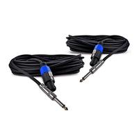 Lot de 2 Câbles Jack 6,35mm / Speakon mâle 10 m