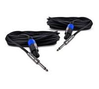 lot de 2 câbles jack 6,35mm / speakon mâle 10 m pour enceintes