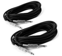 Lot de 2 Câbles Jack / Jack 6,35 mâle / mâle mono 10m CS10JJ pour enceintes