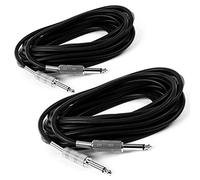 Lot de 2 Câbles Jack/Jack 6,35 mâle/mâle mono 10m CS10JJ pour enceintes