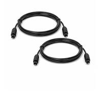 Lot de 2 Cables Optiques Audio Toslink 1,8 m SNAKIOX Fibre Optique Numerique SPDIF pour TV Barre de Son Home Cinema Amplificateur