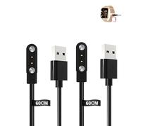 Lot de 2 câbles pour montre intelligente Popglory P66 1,85", yystao stable, magnétique, câble de charge USB compatible avec Popglory P66