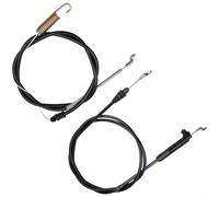 Lot de 2 câbles pour tondeuse à gazon autopropulsée Toro de 55,9 cm, comprend un câble de contrôle de traction 115-8435 et un câble de frein 115-8437, caoutchouc et métal, noir