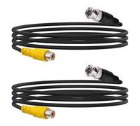 Lot de 2 câbles RCA mâle vers BNC mâle de 1,8 m, adaptateur BNC-M vers RAC-M, câble de connecteur vidéo coaxial RG59U 75 Ohm pour système de sécurité CCTV, DVR, moniteur, oscilloscope, caméra SDI