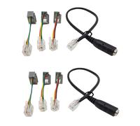 Lot de 2 câbles RJ9 4P4C, câble adaptateur pour casque de smartphone 3,5 mm vers RJ9, convertisseur de câble adaptateur pour téléphones IP