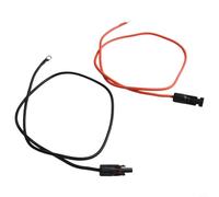 Lot de 2 câbles solaires 10 AWG avec connecteurs pour installation de panneau vers onduleur, 30 A, 1500 V CC, isolation résistante aux intempéries, convient pour les projets d'énergie nouvelle (100 cm
