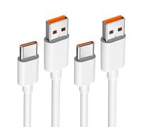 Lot De 2 Câbles Turbo 120 W / Câble De Charge USB Type-C De 1,5 M Compatible Avec Xiaomi Redmi Note 14, 13, 12, 11, 8, 9 Pro, 11S, 10S, 11T ; Câble De Charge Rapide USB-C Pour Xiaomi 14T Pro, Poco