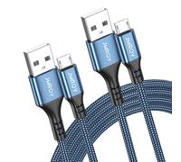 Lot de 2 câbles USB - 2 m - Micro USB - En nylon - Haute vitesse - Pour téléphone portable Android Samsung S7 Edge/S7/S6 Edge/S6/S4/S3/J3/J7, Huawei P9/P10 Lite, HTC, Kindle, Nokia, PS4