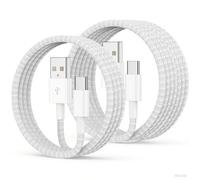 Lot de 2 câbles USB C - 2 m + 3 m - Pour iPhone 16 15 Carplay - Charge rapide - Câble USB vers USB C - Pour iPhone 16, 16 Pro Max, 16 Plus, 15 Pro Max, 15 Plus, Galaxy S25/S24, iPad Pro, Air, Type-C