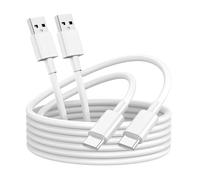 Lot De 2 Câbles Usb C [2 M ], Câble De Charge Usb Type C Charge Rapide Compatible Avec Samsung Galaxy S22 S21 S20 S10 S9 Plus Note 10 9 8, Google Pixel, Lg, Huawei P10 P9, Sony Xperia Xz, Blanc