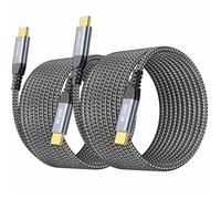 Lot de 2 câbles USB C [3 m), transfert de données haut débit de 20 Gbit/s, écran USB C 4K UHD, USB 3.2 Gen 2x2, cordon de charge rapide de 100 W pour iPhone 17/16, Sandisk, Samsung T7, SSK, ARZOPA