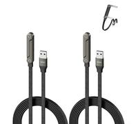 Lot de 2 câbles USB C 65 W - Câble de charge rapide USB A vers USB C, TPE tressé - Chargeur USB C compatible avec différents smartphones et tablettes - 1,5 m (65 W A-C × 2)