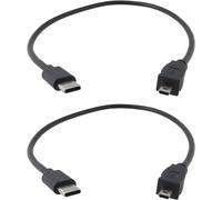 Lot De 2 Câbles Usb De Type C Mâle Vers 8 Broches Pour Appareil Photo Nikon Uc-E6 Port Vers Câble De Synchronisation Des Données Et Des Images De Téléphone Portable De Type C 30 Cm