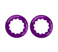 Lot de 2 cache-anneaux de volant d'inertie de vélo en aluminium 7075 pour cassettes 11T, design antidérapant (violet)