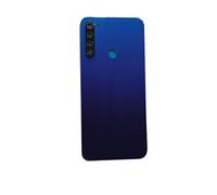 Lot de 2 cache-batterie + adhésif double face compatible pour Xiaomi Redmi Note 8T / M1908C3XG verre arrière coque arrière + autocollant (bleu)