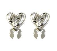 Lot de 2 cache-boutons pour chemisiers pour femme | 2 pièces en forme de coeur cache-boutons avec clip pour coudre chemisiers, réaliser robes, manteaux, jeans, fêtes, vêtements quotidiens