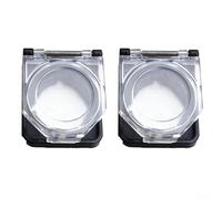 Lot de 2 cache-boutons poussoirs de sécurité 22 mm avec trou de montage anti-poussière et étanche pour interrupteur de commande de fenêtre en plastique transparent