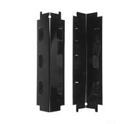 Lot de 2 cache-brûleurs robustes en fonte Noir | Convient pour l'acier à porcelaine robuste, résiste à l'oxydation, 37,1 x 10,8 cm, haute tolérance à la chaleur