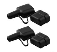 Lot de 2 cache-câbles de batterie 50 A en PVC avec capuchon pour panneau solaire de caravane 4 roues motrices, noir (2 pièces-noir)