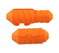 Lot de 2 cache-câbles d'extérieur étanches IP55 pour câbles 12/14/16/18 AWG, vert et orange, pour jardin, lumières de vacances et sécurité électrique (orange)